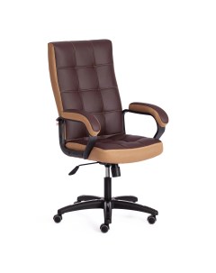 Кресло компьютерное искусственная кожа коричневое с бронзовым 61х47х126 см Tc