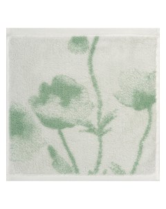 Махровое полотенце Luce verde белое с зеленым 30х30 см Cleanelly