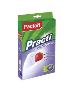 Перчатки Practi виниловые L 10 шт Paclan