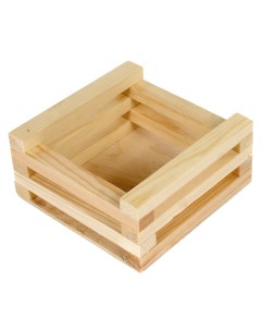 Коробка деревянная 135 квадратная из брусков 15х15х6 см Grand gift