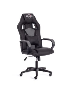Кресло компьютерное Driver искусственная кожа чёрное с серым 55х49х126 см Tc