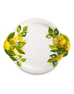 Тарелка обеденная Лимоны и цветы 30 см Edelweiss