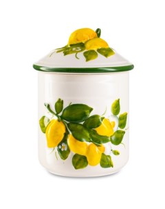 Банка для печенья Лимоны и цветы 10х10 см Edelweiss