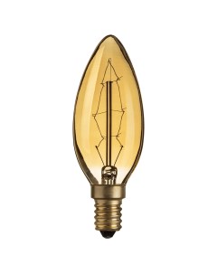 Лампа накаливания винтажная свеча 40Вт цоколь E14 Navigator