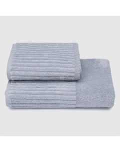Махровое полотенце Cascata светло серое 70х130 см Cleanelly basic