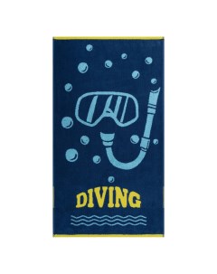 Детское полотенце Diving синее с жёлтым 50х90 см Cleanelly basic