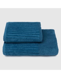 Махровое полотенце Cascata синее 70х130 см Cleanelly basic