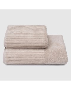 Махровое полотенце Cascata молочное 70х130 см Cleanelly basic