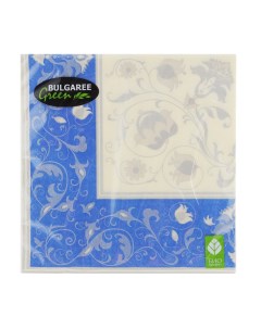 Салфетки бумажные Белла трехслойные 33х33 см 20 шт Bulgaree green