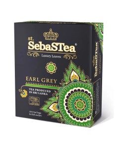 Чай чёрный SebaSTea Earl Grey пакетированный 100х1 5 г Sebas tea