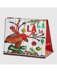 Пакет подарочный natalizia 18x10x23см в ассортименте Due esse christmas