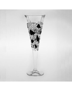 Набор бокалов для шампанского Glacier черный матовый 200 мл 6 шт Bohemia jihlava