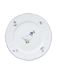 Набор тарелок мелких 25см 6шт декор гуси Bernadotte