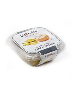 Оливки фаршированные сливочным сыром в масле 130 г Ellenika