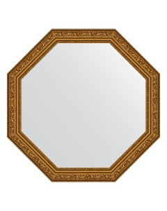Зеркало в багетной раме виньетка состаренное золото 56 мм 60 4х60 4 см Evoform