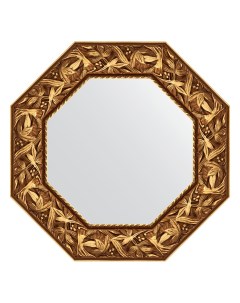 Зеркало в багетной раме византия золото 99 мм 58 8х58 8 см Evoform