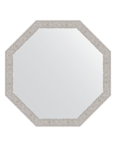 Зеркало в багетной раме волна алюминий 46 мм 58 2х58 2 см Evoform