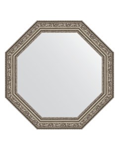 Зеркало в багетной раме виньетка состаренное серебро 56 мм 50 4х50 4 см Evoform