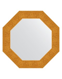 Зеркало в багетной раме чеканка золотая 90 мм 66 6х66 6 см Evoform