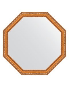 Зеркало в багетной раме золотые бусы на бронзе 60 мм 71 6х71 6 см Evoform
