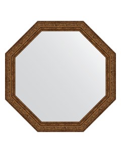 Зеркало в багетной раме виньетка состаренная бронза 56 мм 60 4х60 4 см Evoform