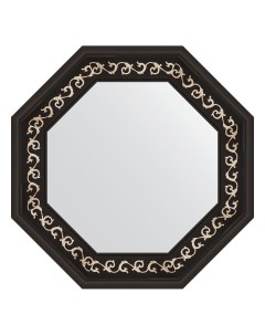 Зеркало в багетной раме черный ардеко 81 мм 55 0х55 0 см Evoform