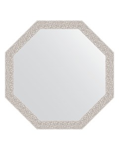 Зеркало в багетной раме мозаика хром 46 мм 58 2х58 2 см Evoform