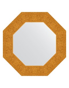 Зеркало в багетной раме чеканка золотая 90 мм 56 6х56 6 см Evoform