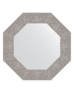 Зеркало в багетной раме чеканка серебряная 90 мм 56 6х56 6 см Evoform