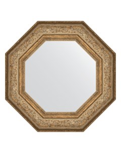 Зеркало в багетной раме виньетка античная бронза 109 мм 60 6х60 6 см Evoform