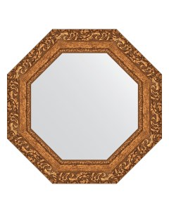 Зеркало в багетной раме виньетка бронзовая 85 мм 55 4х55 4 см Evoform