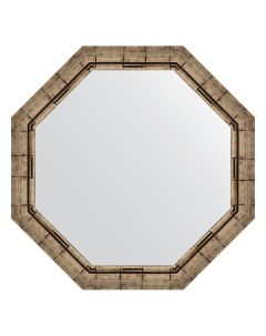 Зеркало в багетной раме серебряный бамбук 73 мм 74х74 см Evoform