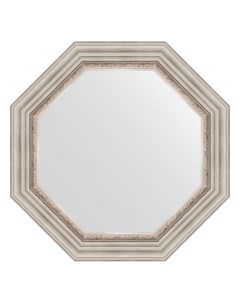 Зеркало в багетной раме римское серебро 88 мм 66 6х66 6 см Evoform