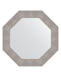 Зеркало в багетной раме чеканка серебряная 90 мм 66 6х66 6 см Evoform