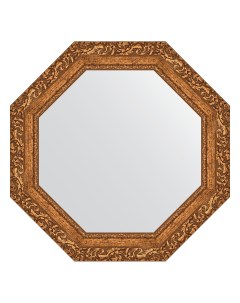 Зеркало в багетной раме виньетка бронзовая 85 мм 65 4х65 4 см Evoform