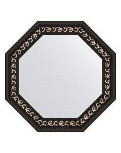 Зеркало в багетной раме черный ардеко 81 мм 65 0х65 0 см Evoform