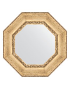 Зеркало в багетной раме состаренное серебро с орнаментом 120 мм 63х63 см Evoform