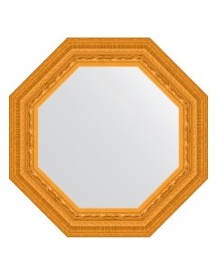 Зеркало в багетной раме сусальное золото 80 мм 54 8х54 8 см Evoform