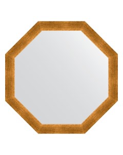 Зеркало в багетной раме травленое золото 59 мм 70 4х70 4 см Evoform