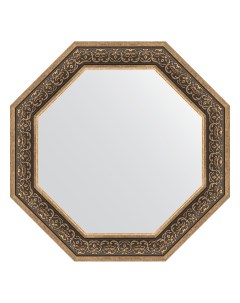 Зеркало в багетной раме вензель серебряный 101 мм 79 4х79 4 см Evoform