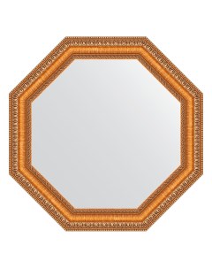 Зеркало в багетной раме золотые бусы на бронзе 60 мм 51 6х51 6 см Evoform