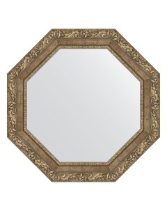 Зеркало в багетной раме виньетка античная латунь 85 мм 65 4х65 4 см Evoform