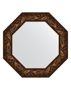Зеркало в багетной раме византия бронза 99 мм 68 8х68 8 см Evoform