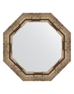Зеркало в багетной раме серебряный бамбук 73 мм 54х54 см Evoform