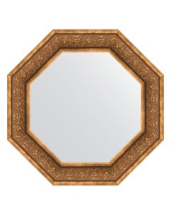 Зеркало в багетной раме вензель бронзовый 101 мм 69 4х69 4 см Evoform