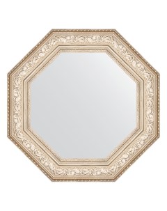 Зеркало в багетной раме виньетка серебро 109 мм 70 6х70 6 см Evoform