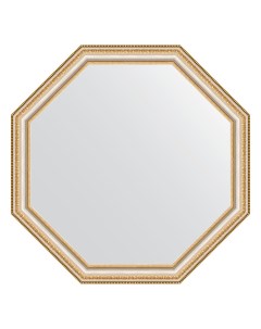 Зеркало в багетной раме золотые бусы на серебре 60 мм 71 6х71 6 см Evoform