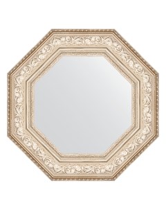 Зеркало в багетной раме виньетка серебро 109 мм 60 6х60 6 см Evoform