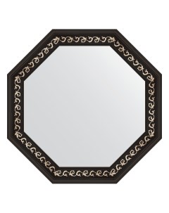 Зеркало в багетной раме черный ардеко 81 мм 75 0х75 0 см Evoform