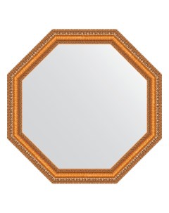Зеркало в багетной раме золотые бусы на бронзе 60 мм 61 6х61 6 см Evoform
